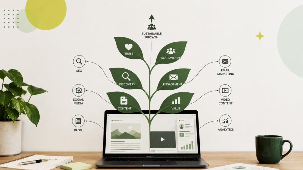 A summary and snapshot of sustainable growth with inbound marketing tactics